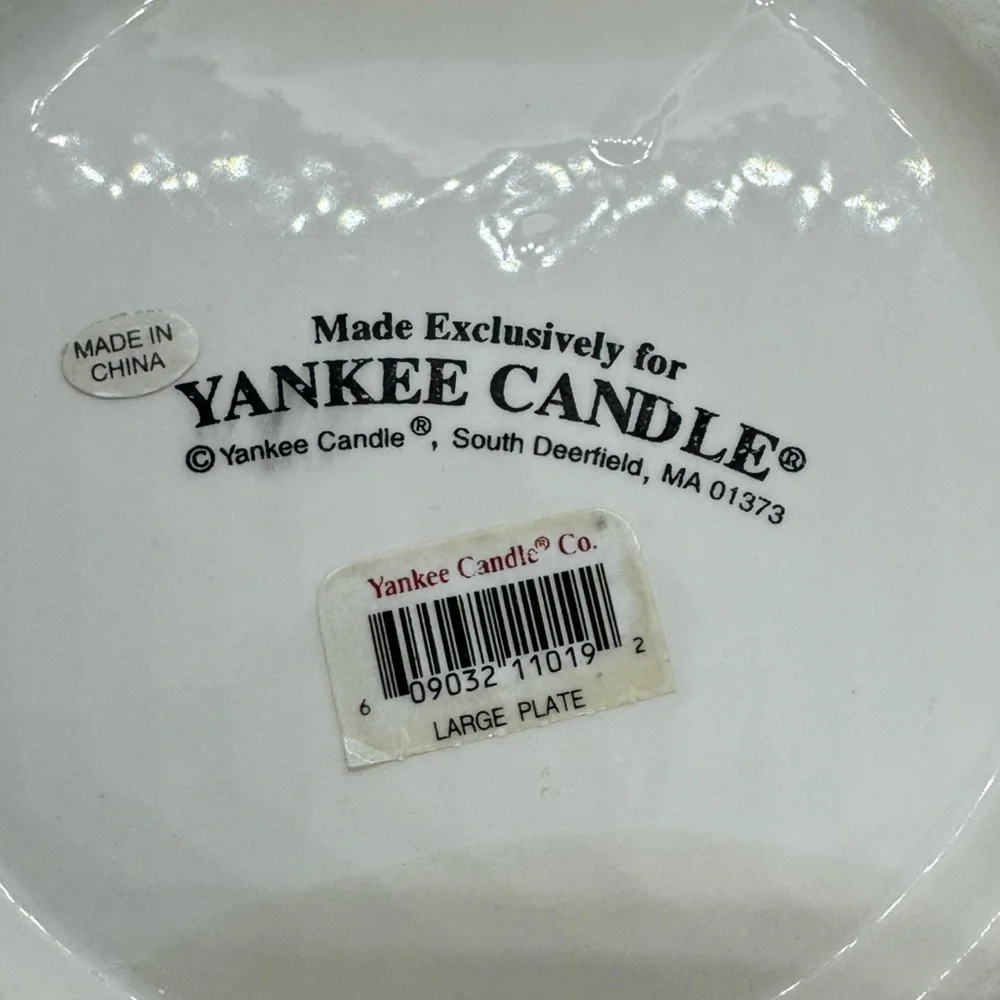 Yankee Candle Large Iridescent Glitter Sugared Plums Plate For Jar Candles